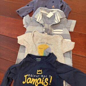 GAP Baby Romper - Blue with Black Accents